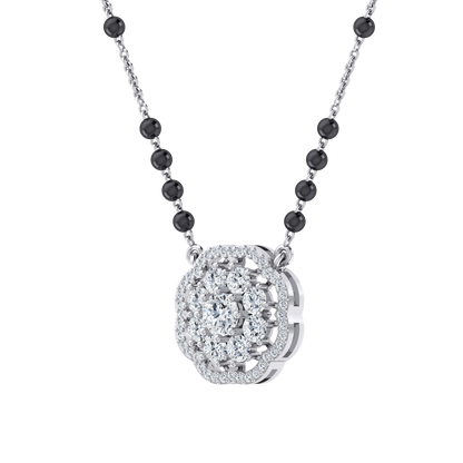 White Gold Diamond Mangalsutra - Royal Luminescence [wg]