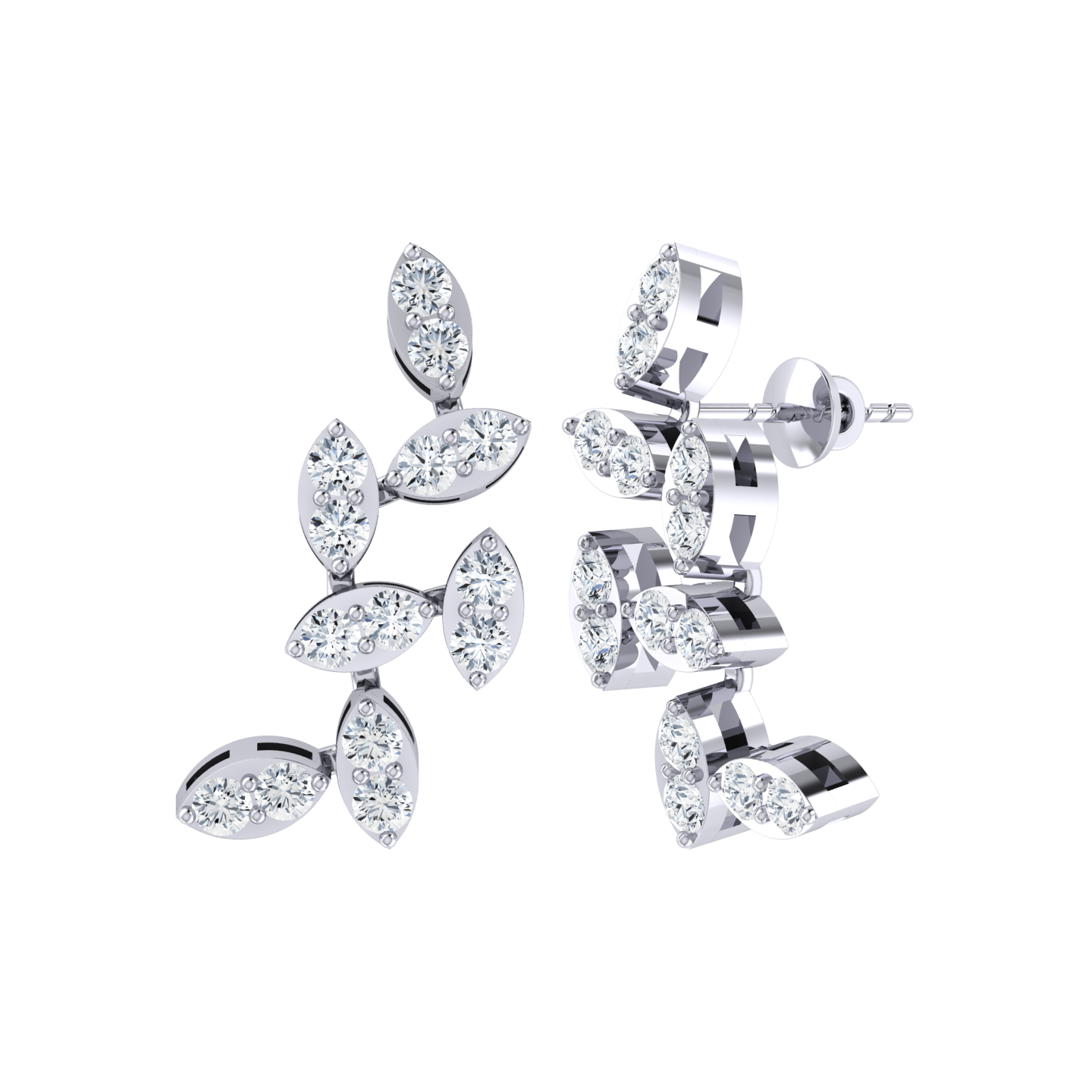Whispering Winds Diamond Earrings