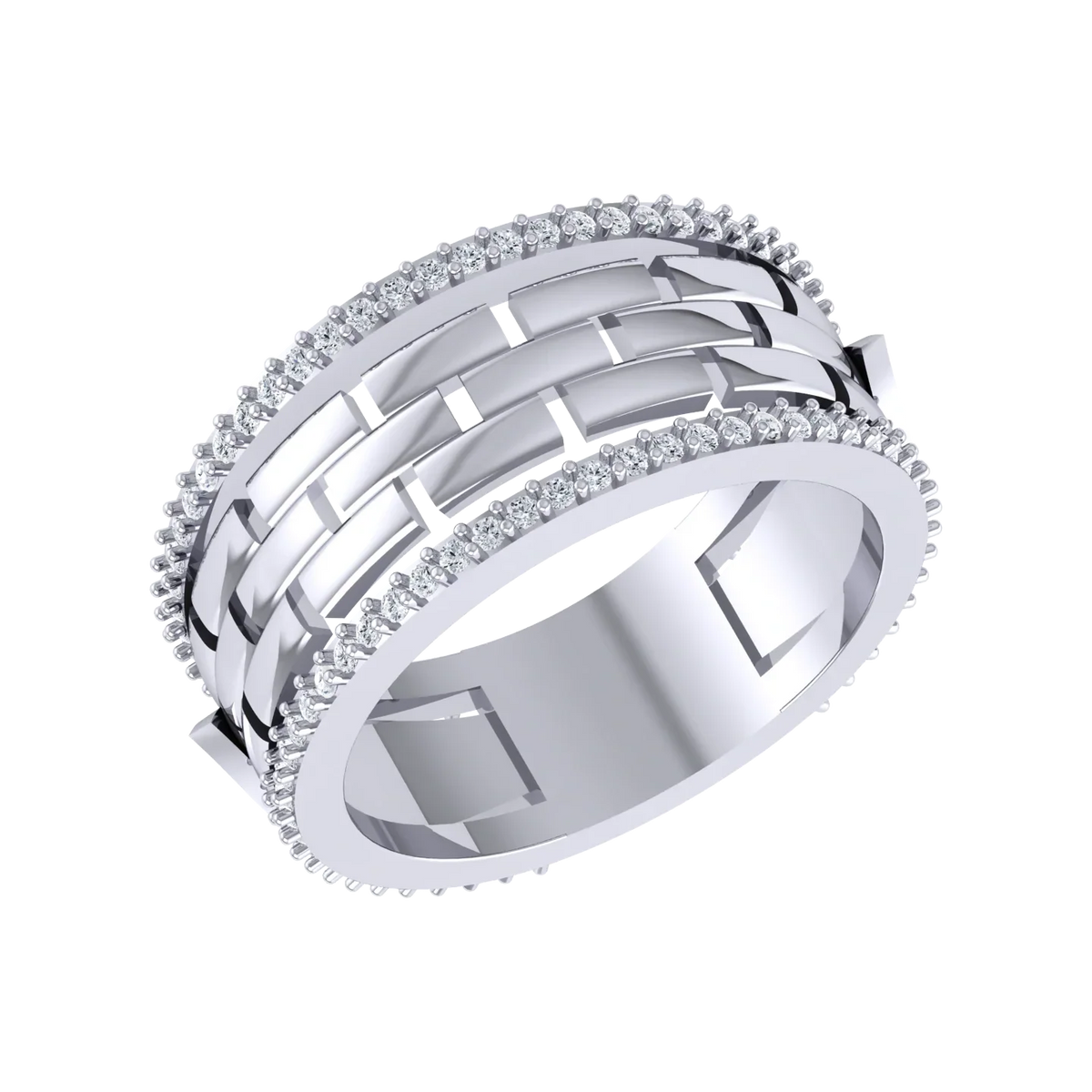 White Gold Diamond Ring - Exquisite Band [wg]
