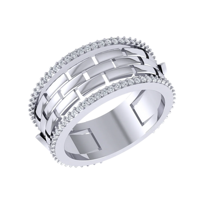 White Gold Diamond Ring - Exquisite Band [wg]