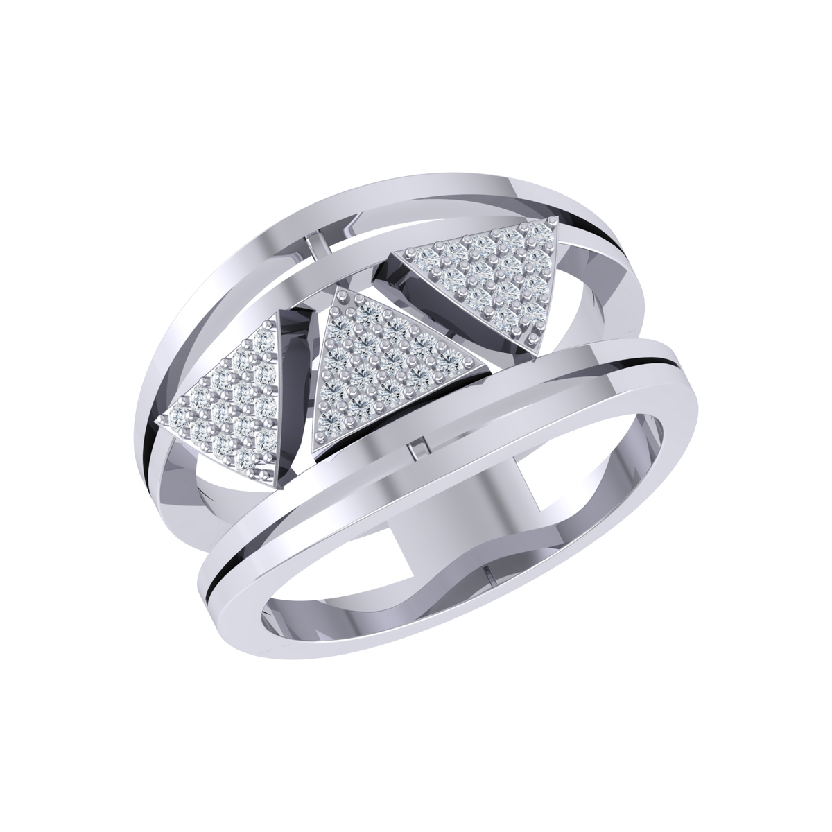 Coral Cascade White Gold Lab Grown Diamond Ring [wg]