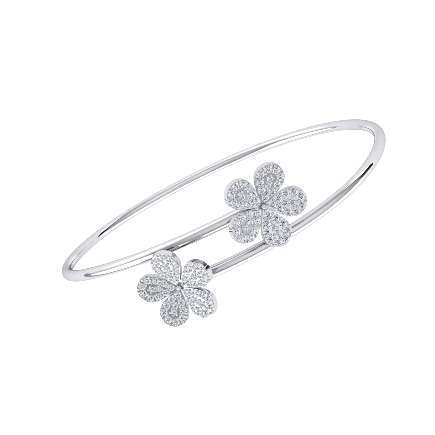 White Gold Diamond Bracelet - Opulent Charm [wg]