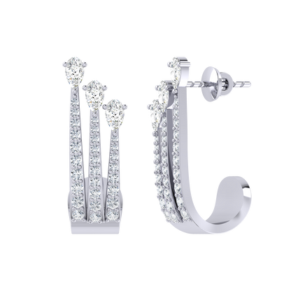 White Gold Diamond Earrings- Endless Beauty [wg]