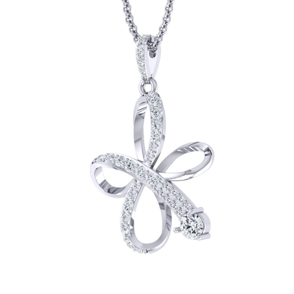 White Gold Diamond Pendant - Subtle Radiance [wg]