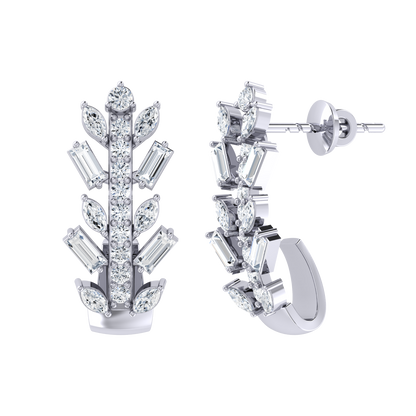 White Gold Diamond Earrings - Precious Piece [wg]