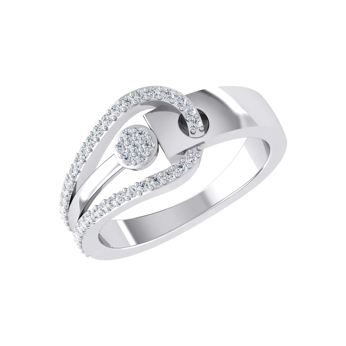 Aurora adorn White Gold Lab Grown Diamond  [wg]