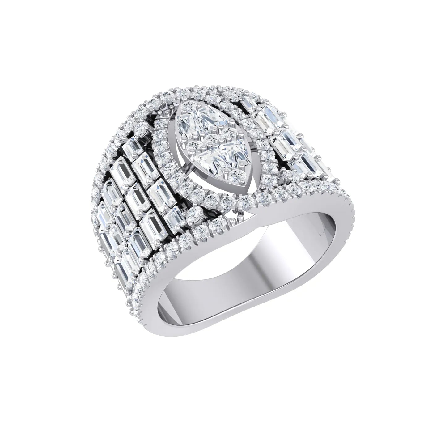 White Gold Diamond Ring - Celestial Drop [wg]