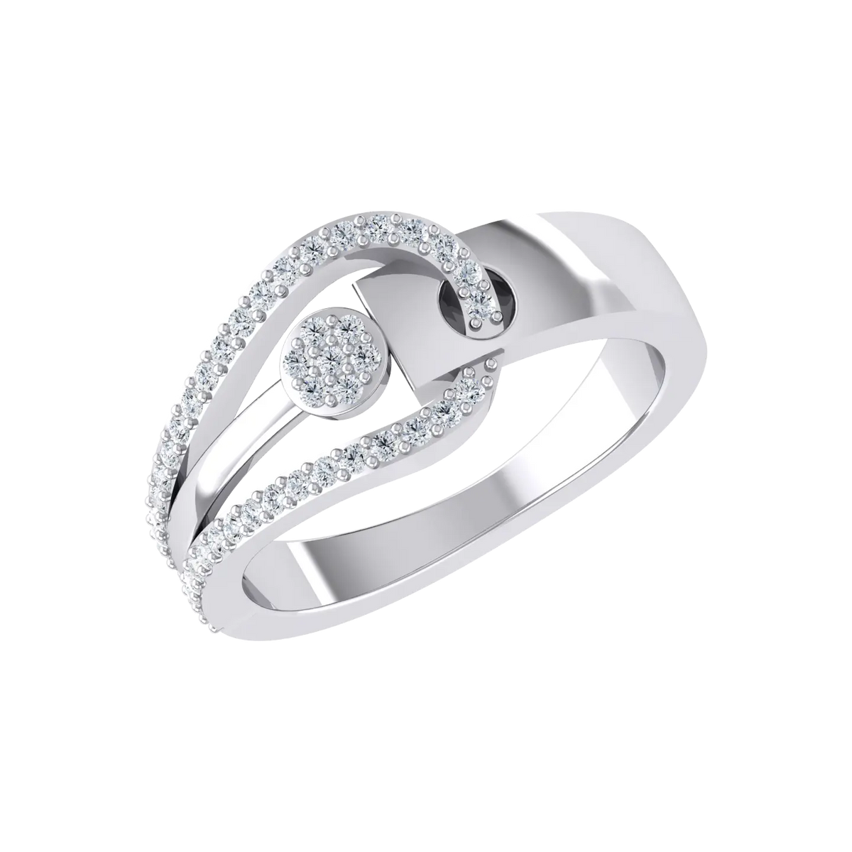 Aurora adorn White Gold Lab Grown Diamond Ring [wg]
