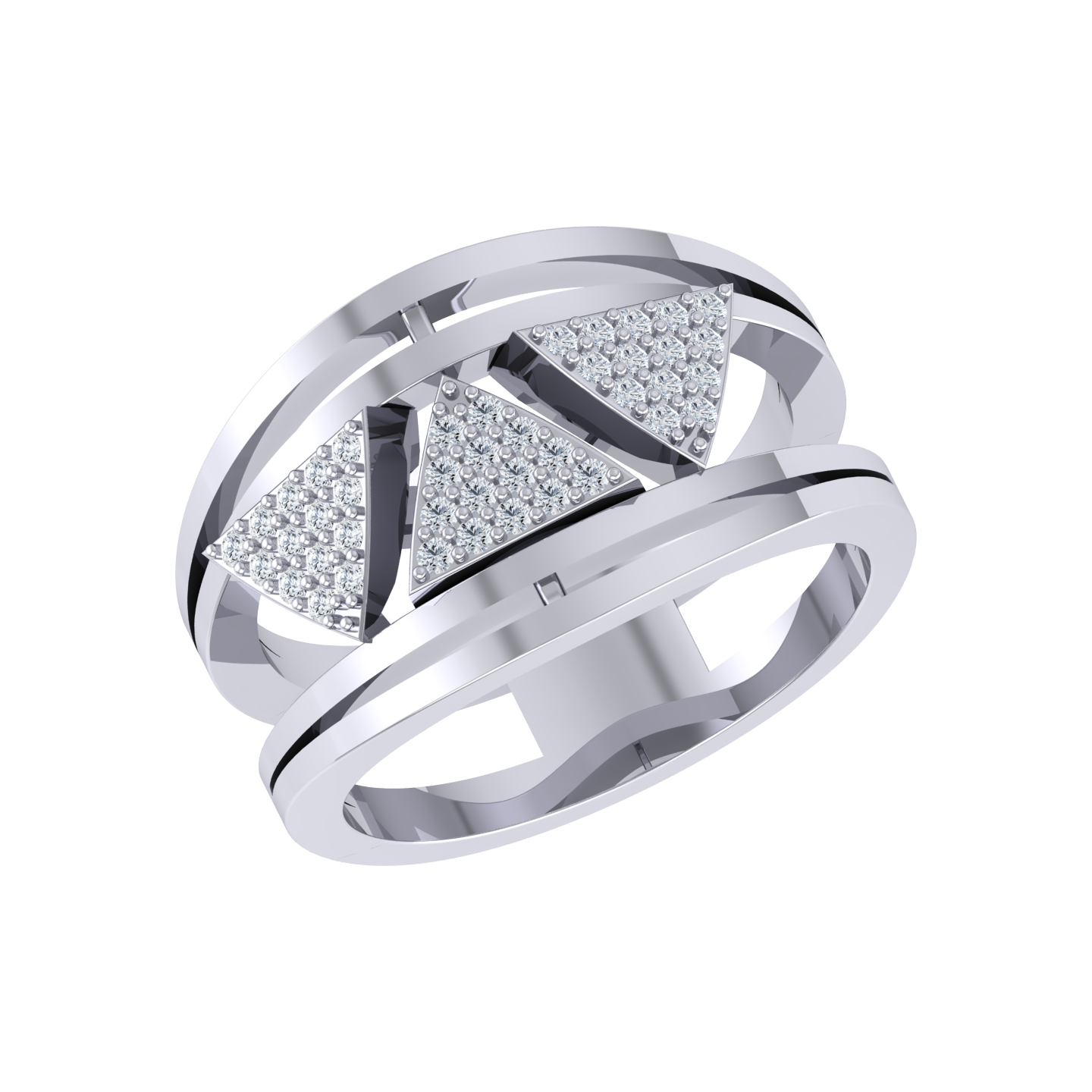 Coral Cascade White Gold Lab Grown Diamond Ring [wg]