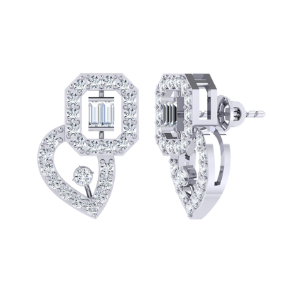 White Gold Diamond Earrings - Seraphic Beauty [wg]