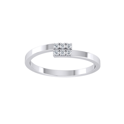 White Gold Lab Grown Diamond Ring - Band Bonanza [wg]