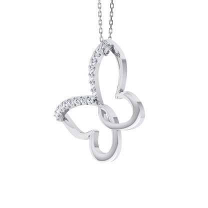 White Gold Diamond Pendant - Radiant Monarch [wg]
