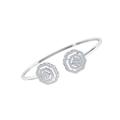 White Gold Diamond Bracelet - Majestic Gleam [wg]