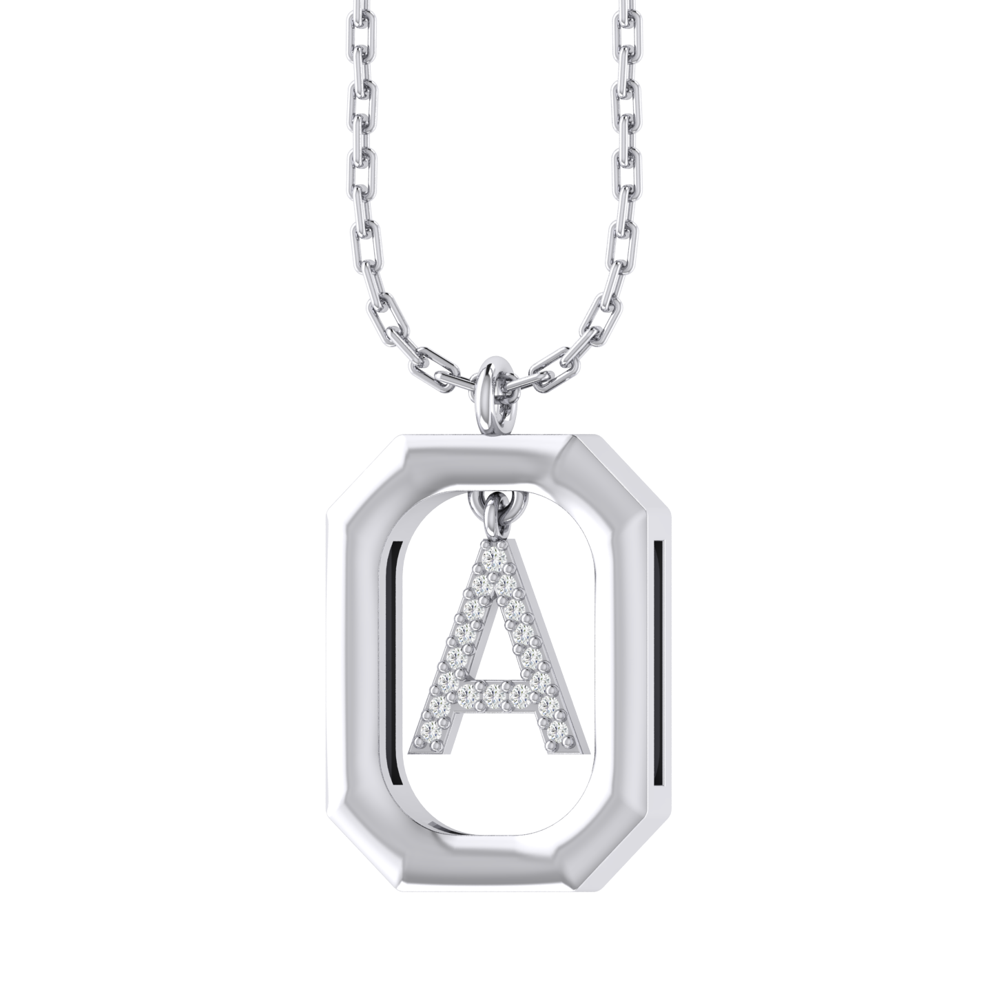 A - Alphabet Diamond Pendant