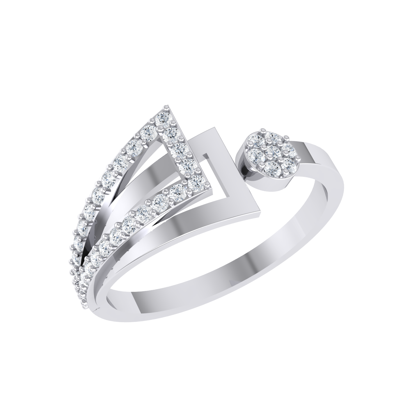 White Gold Diamond Ring - Mystic Moments [wg]
