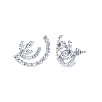 White Gold Diamond Earrings - Blossom Baubles [wg]