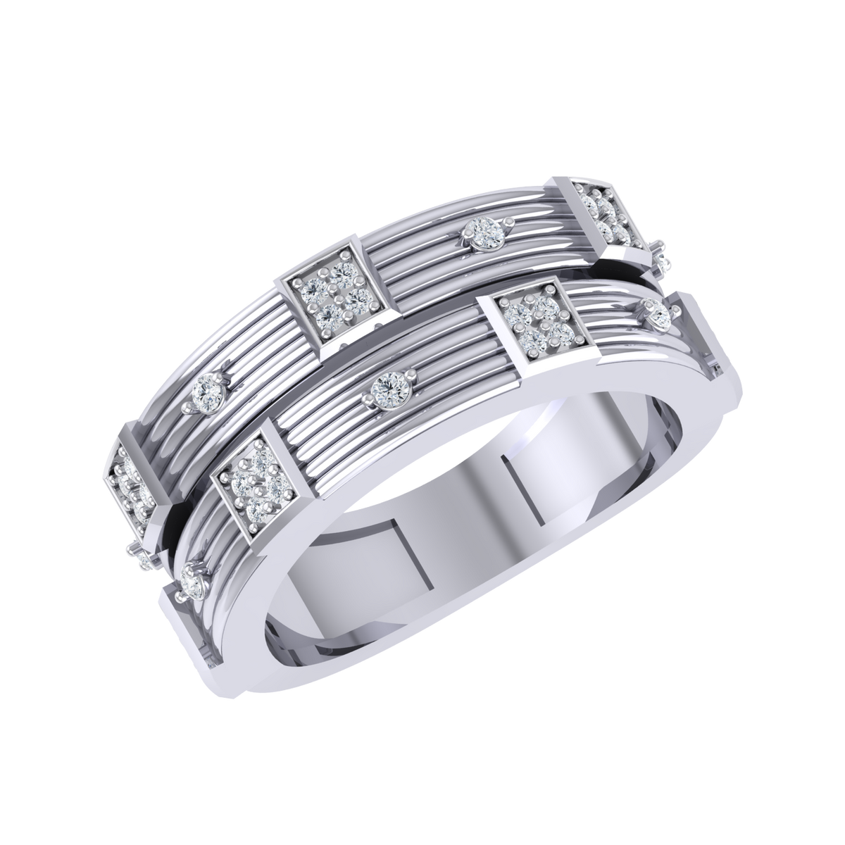 White Gold Diamond Ring - Midnight Mus [wg]