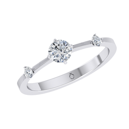 Celeste Trio White Gold Lab Grown Diamond [yg]