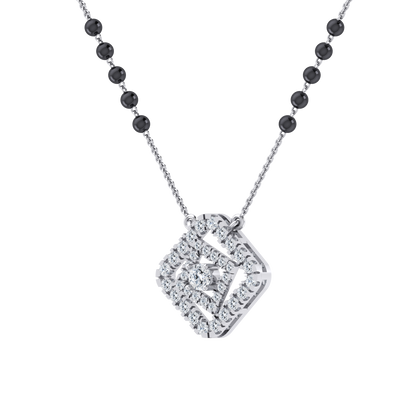 White Gold Diamond Mangalsutra - Timeless Grace [wg]