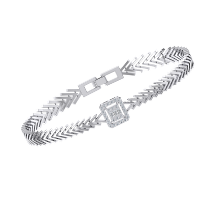 White Gold Diamond Bracelet - Luminous Majesty [wg]