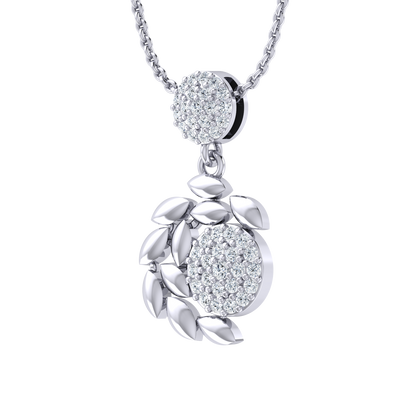 White Gold Diamond Pendant - Serene Spark [wg]