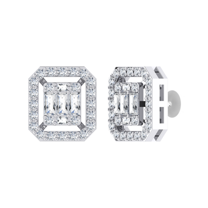 White Gold Diamond Earrings - Mystic Medely [wg]