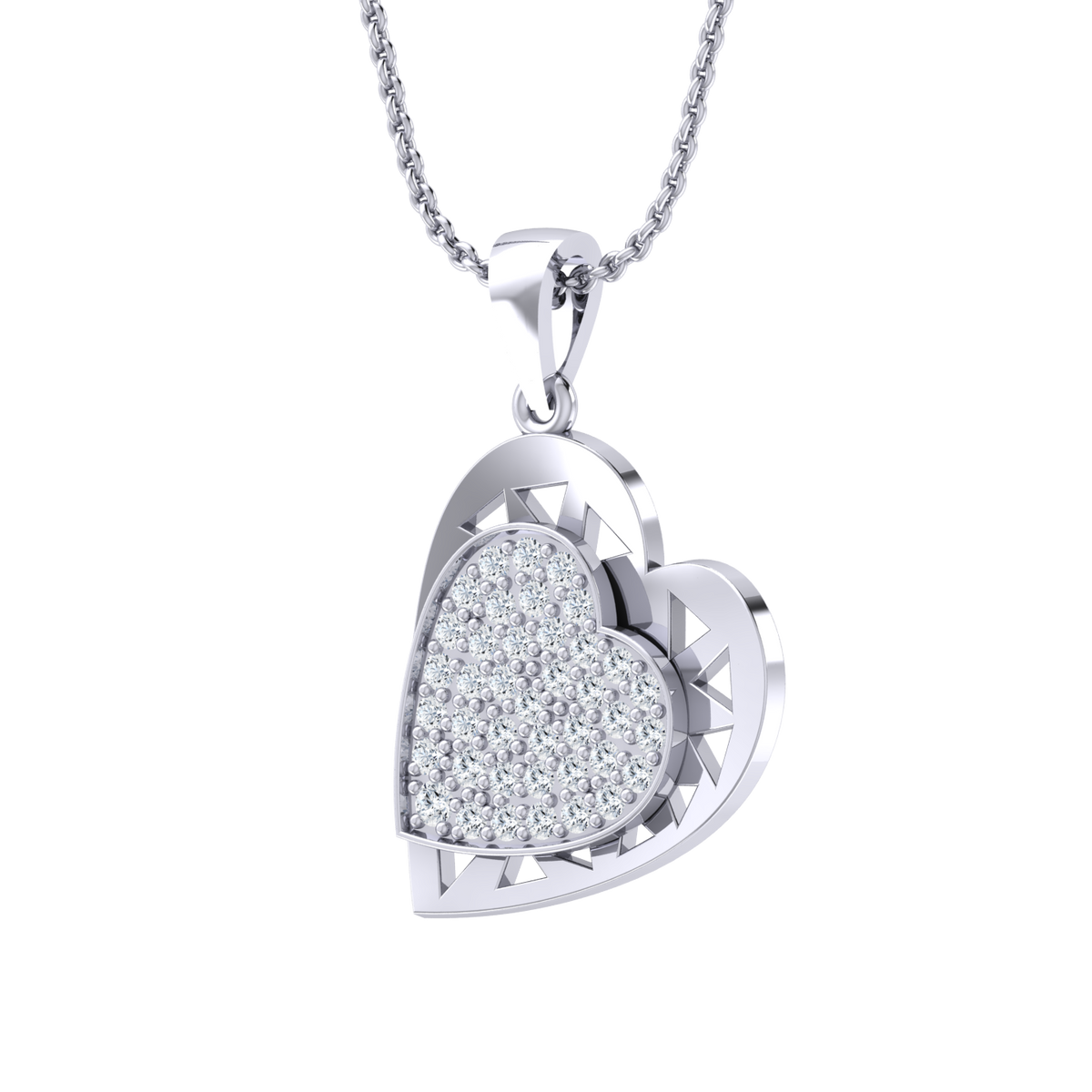 White Gold Diamond Pendant - Refined Glam [wg]