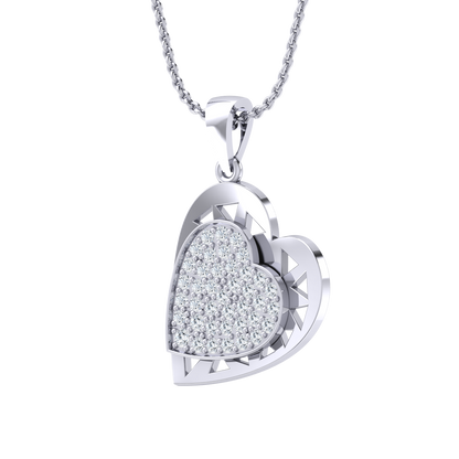 White Gold Diamond Pendant - Refined Glam [wg]