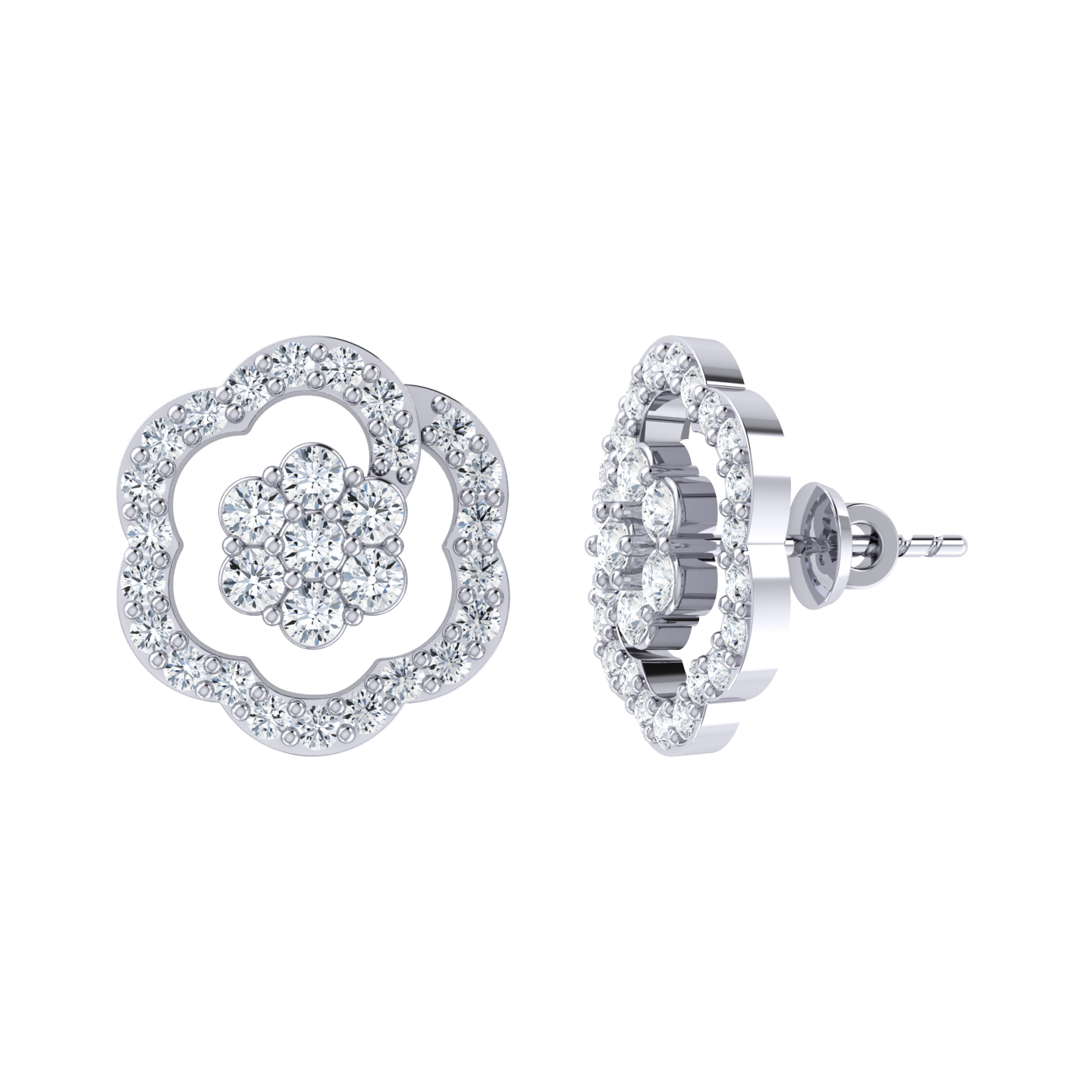White Gold Diamond Earrings - The Desired [wg]