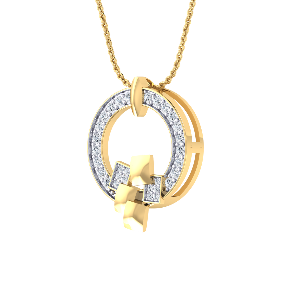 Yellow Gold Diamond Pendant - Classic Allure [yg]