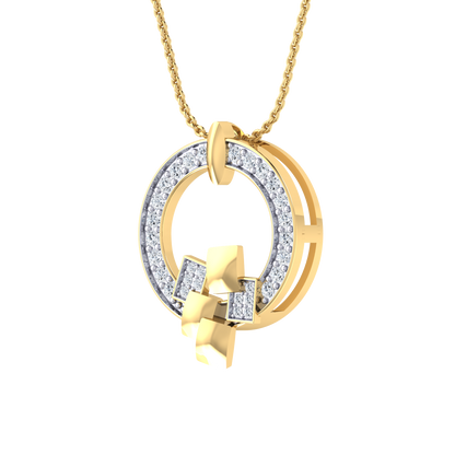 Yellow Gold Diamond Pendant - Classic Allure [yg]