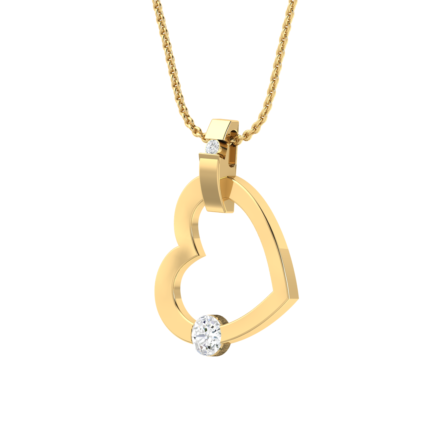 Yellow Gold Diamond Pendant - Infinite Passion [yg]