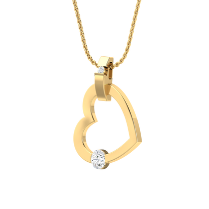 Yellow Gold Diamond Pendant - Infinite Passion [yg]