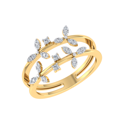 Yellow Gold Diamond Ring - Royal Radiance  [yg]