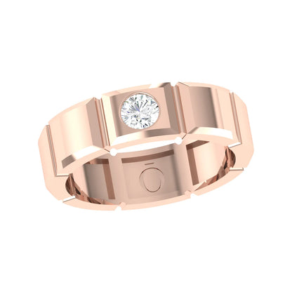 Rose Gold Diamond Ring - Radiant Mosaic [rg]