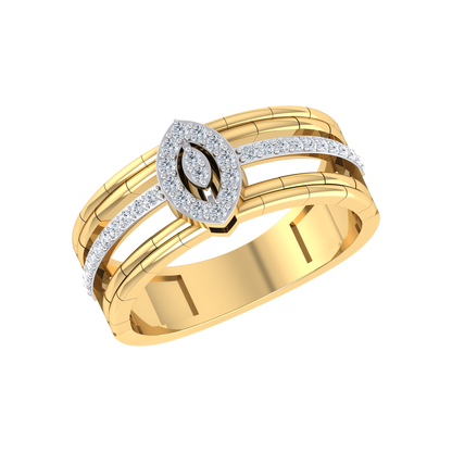 Divine Beauty Yellow Gold Lab Grown Diamond Ring  [yg]