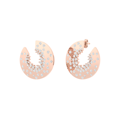 Rose Gold Diamond Earrings - Celestial Shine [rg]