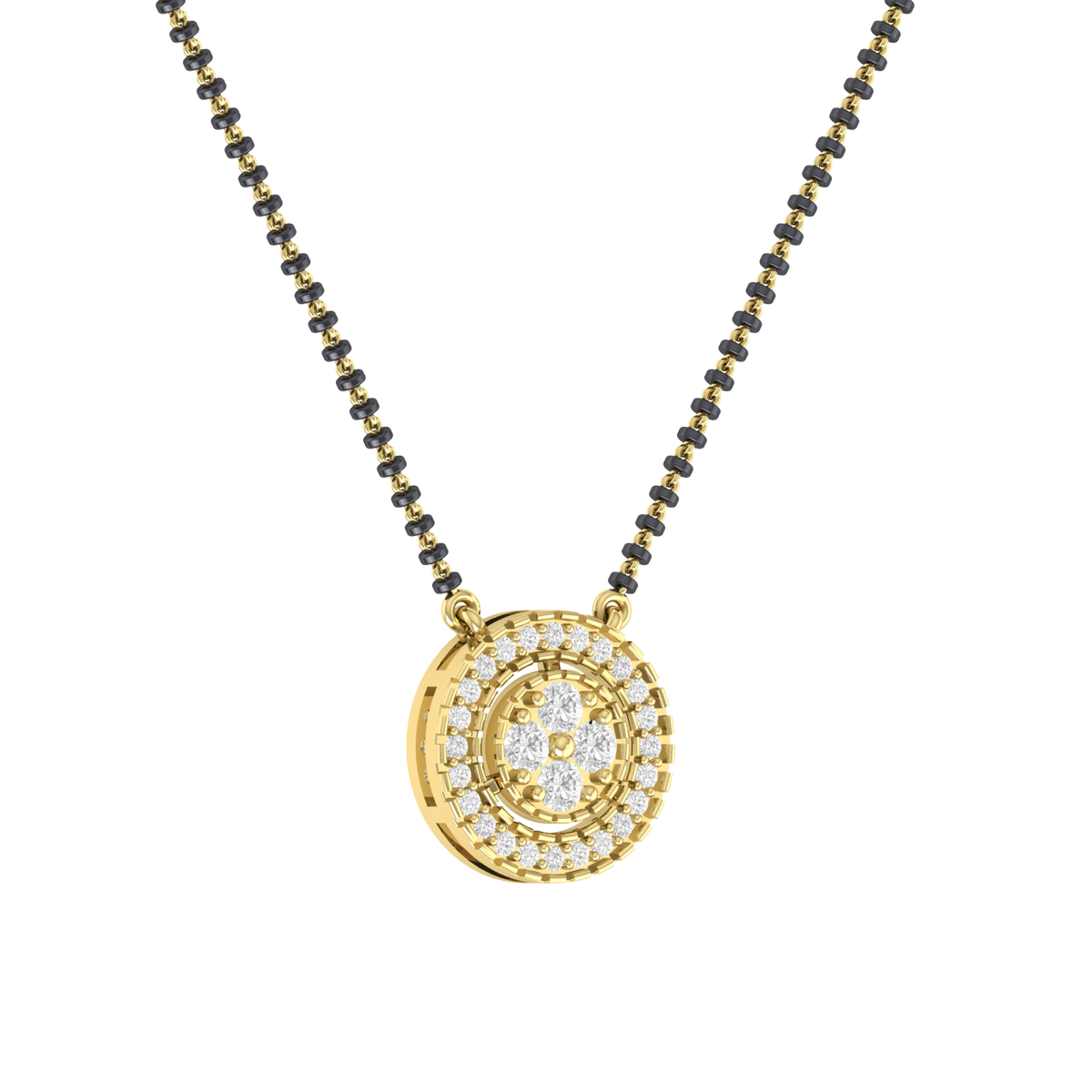 Everlasting Love Yellow Gold Diamond Mangalsutra [yg]