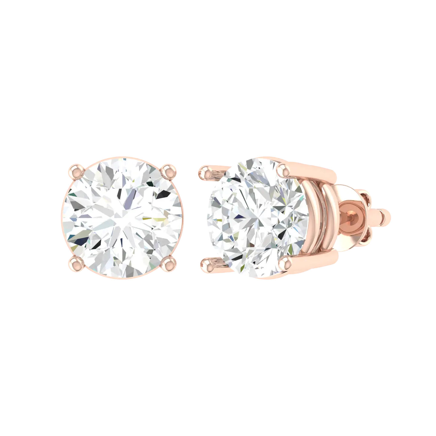 Rose Gold Diamond Earrings - Timeless Sparkle 0.3cts [rg]