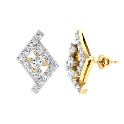 Yellow Gold Diamond Earrings - Radiant Reverie [yg]