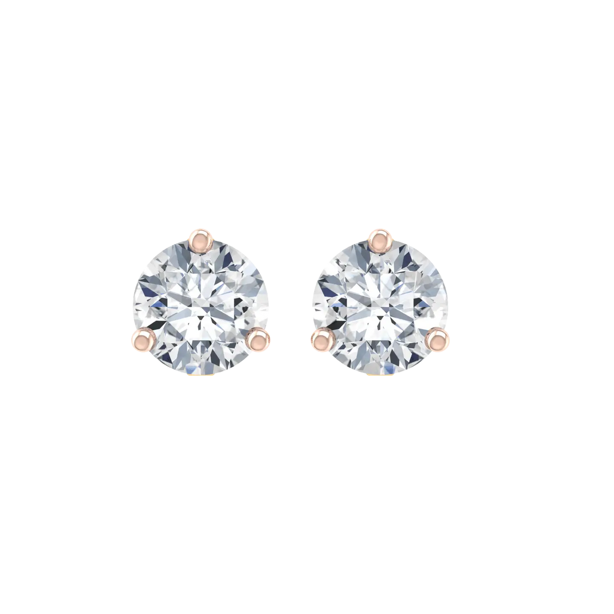 Daylight 2cts Rose Gold Diamond Earrings [rg]