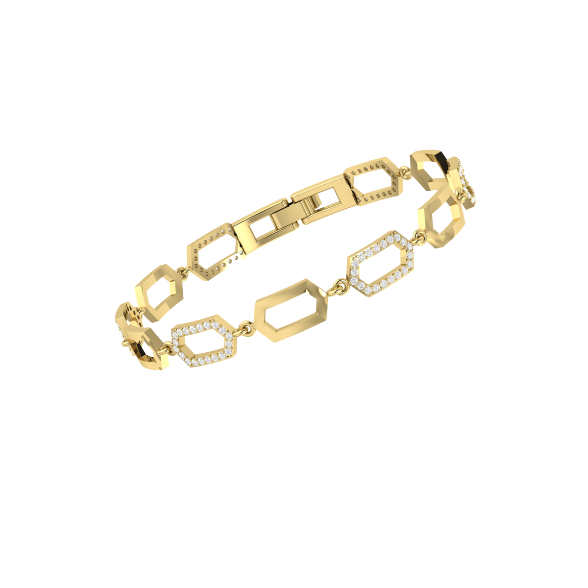 Yellow Gold Diamond Bracelet - Luminous Aspirations [yg]