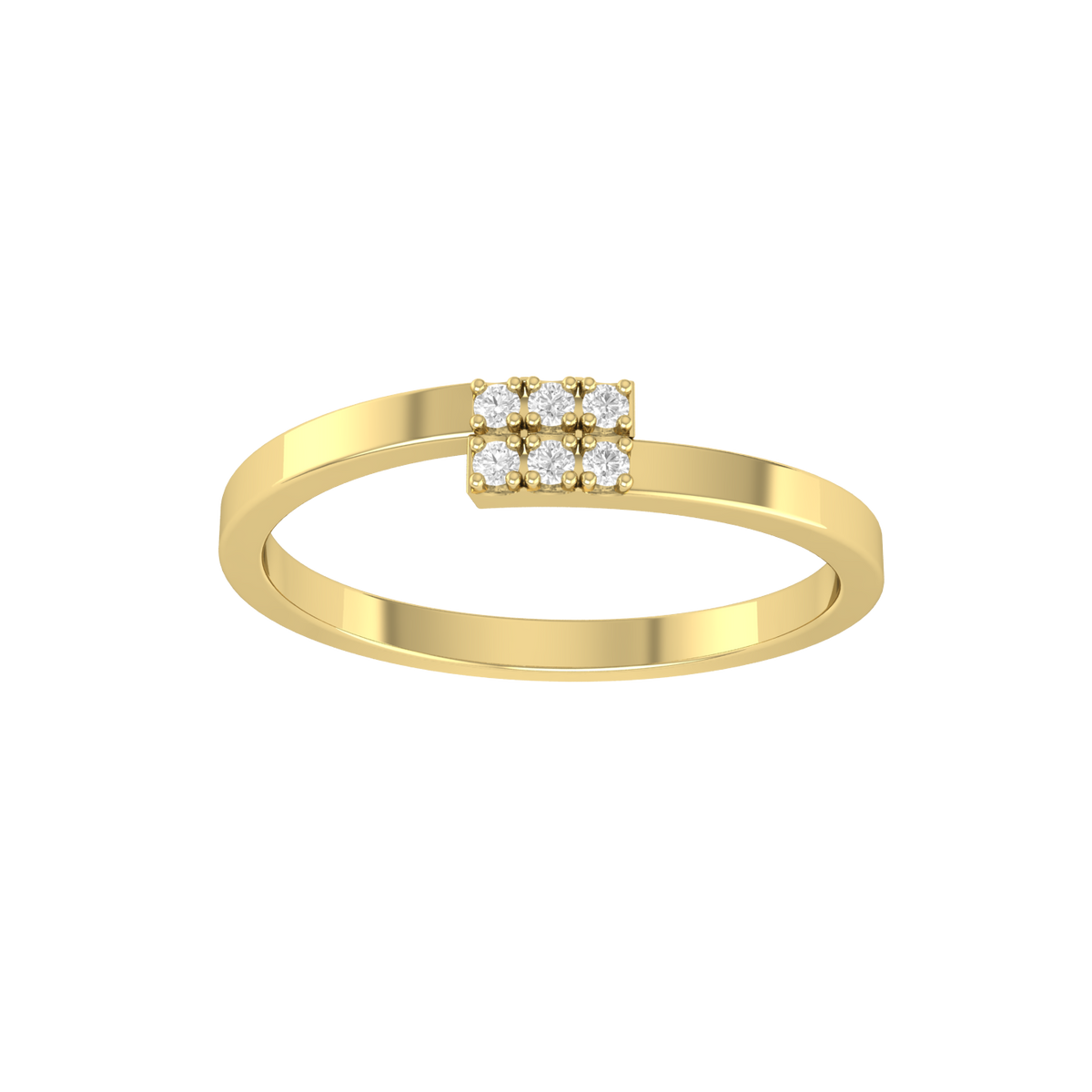 Yellow Gold Lab Grown Diamond Ring - Band Bonanza [yg]