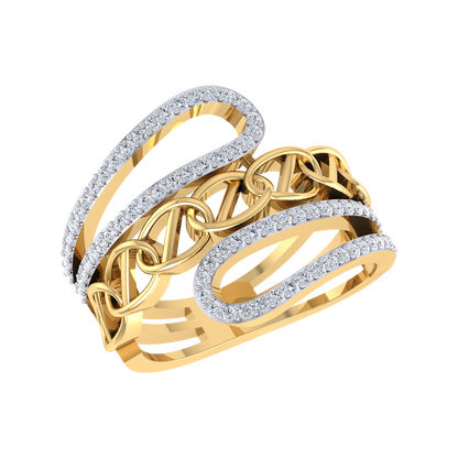 Yellow Gold Diamond Ring - Glamorous Gem [yg]