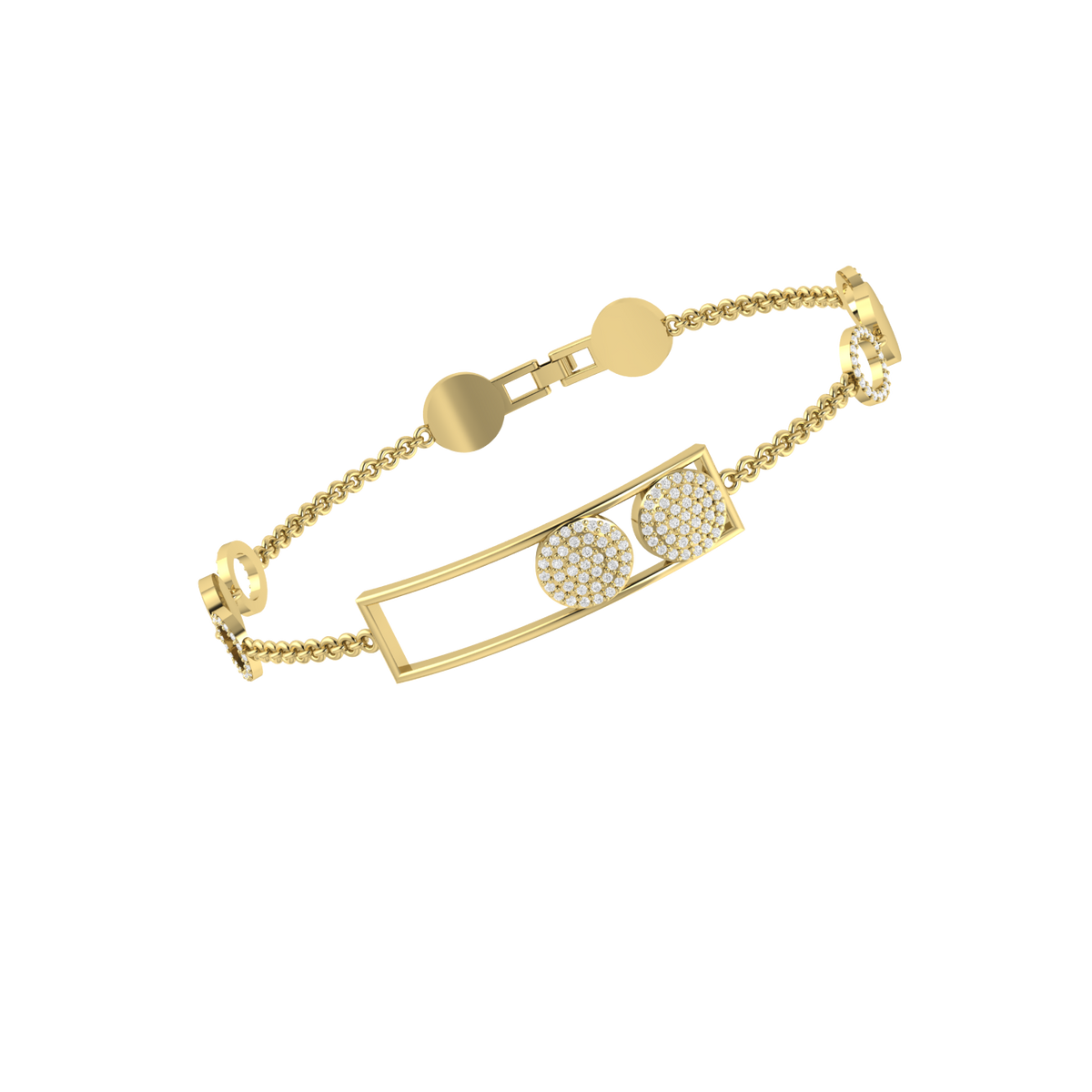 Yellow Gold Diamond Bracelet - Shimmering Starlight [yg]