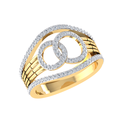 Dazzling Band Yellow Gold Lab Grown Diamond Ring [yg]