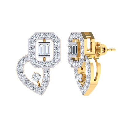 Yellow Gold Diamond Earrings - Seraphic Beauty [yg]