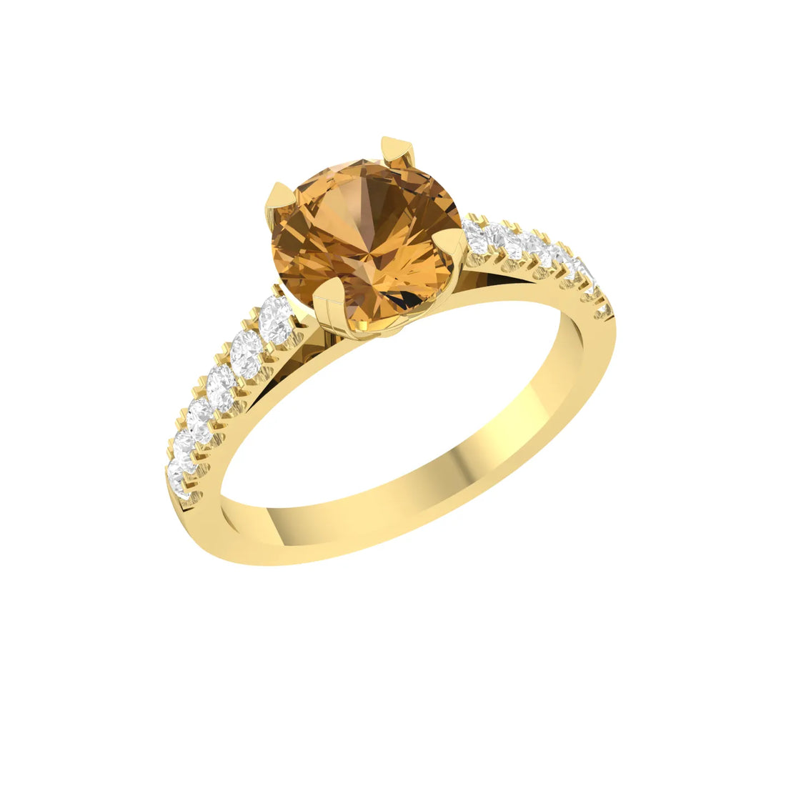 Golden Flame Yellow Gold Lab Grown Diamond