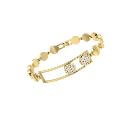 Yellow Gold Diamond Bracelet - Opulent Orbit [yg]