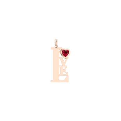 Rose Gold Diamond Charm - Scarlet Sentiment [rg]